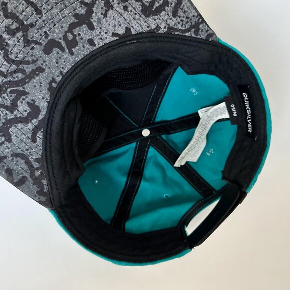 Quiksilver Baseball Hat Snapback Cap Skate Surf Blue Gray One Size Cotton Blend - Picture 8 of 13